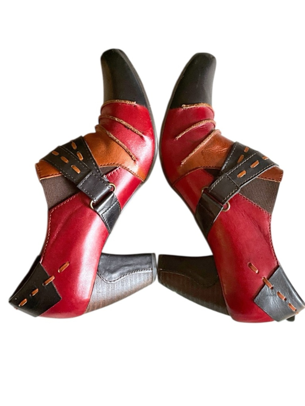 Spring Step (L'Artiste) Wondrous Ankle Booties Shoes Leather Heels Sz 39 / 8.5 - Picture 5 of 14